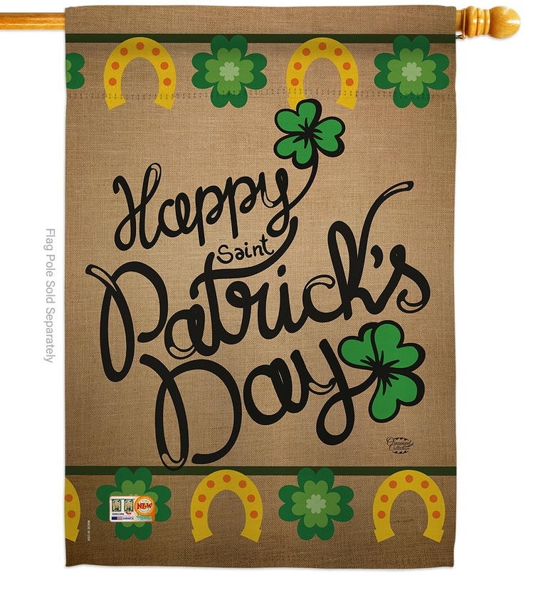 Happy Saint Patrick\'s Day House Flag