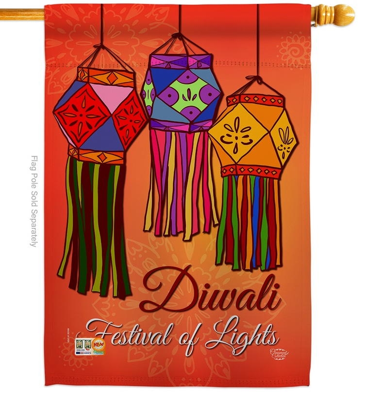 Festival Of Lights Diwali House Flag