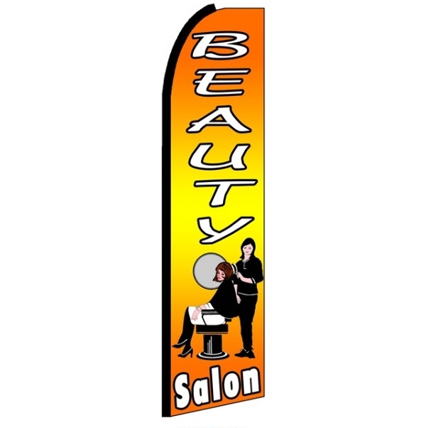 Beauty Salon Feather Flag 3\' x 11.5\'