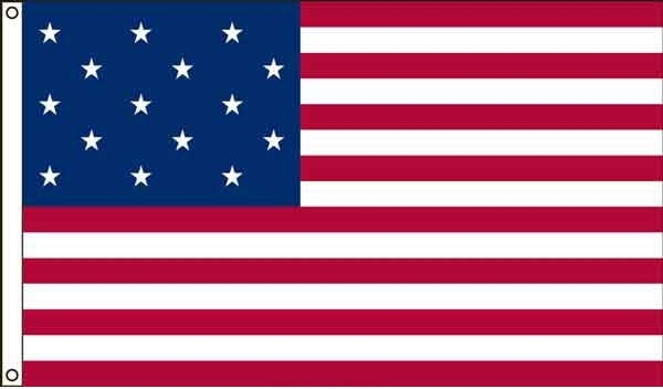 High Wind, US Made Star Spangled Banner (15 Star) Flag 4x6