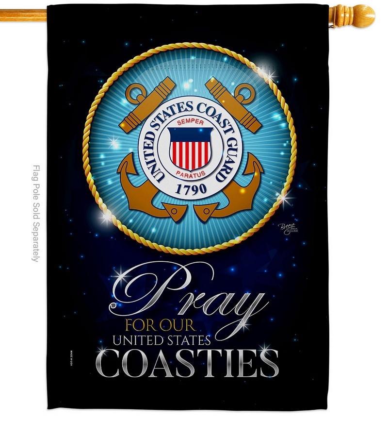 Pray United States Coasties House Flag