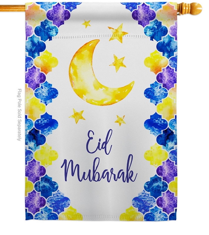 Eid Mubarak House Flag