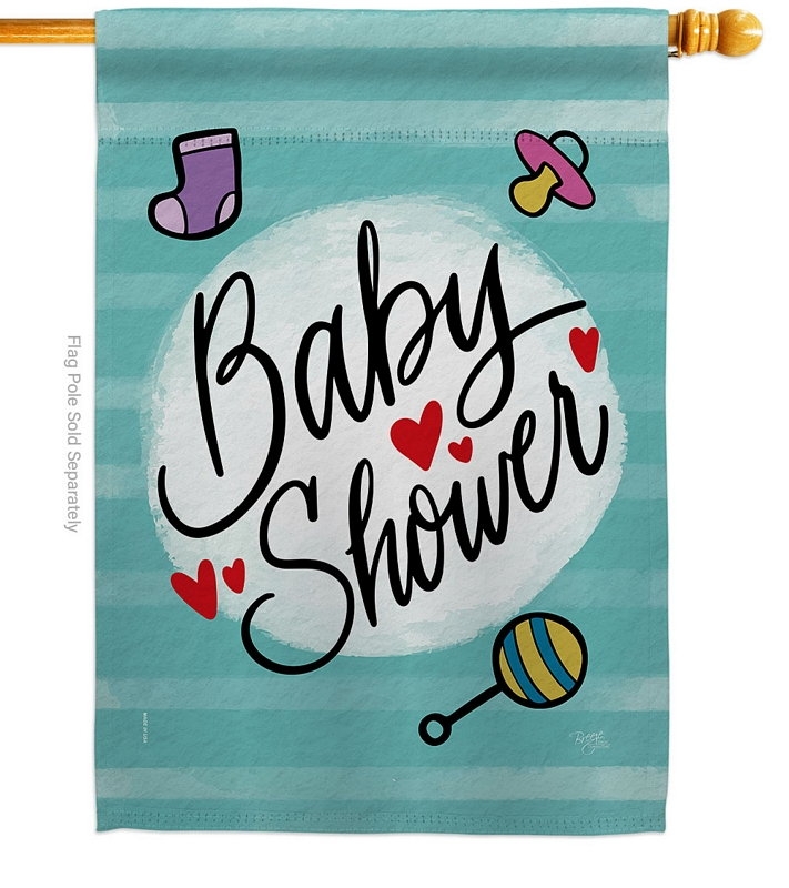 Baby Shower Decorative House Flag