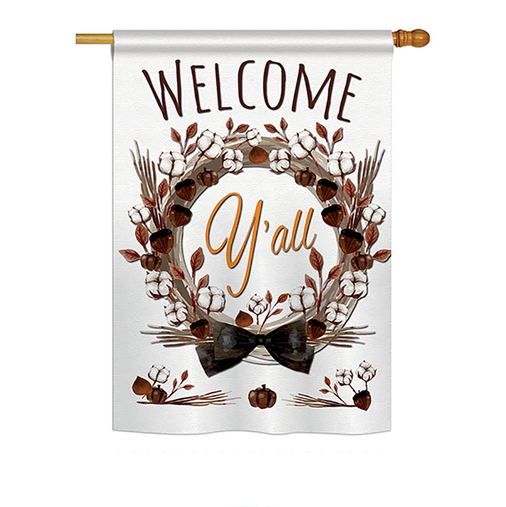 Welcome Y\'ll Cotton Reef House Flag