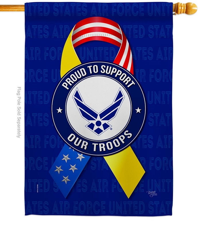 Support Air Force Troops House Flag