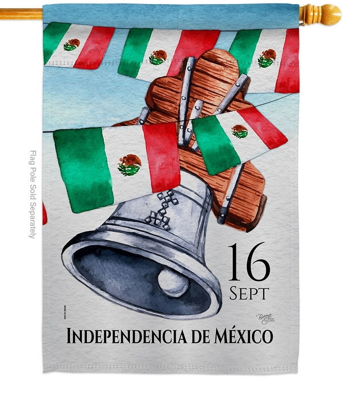 Mexican Independence Day House Flag