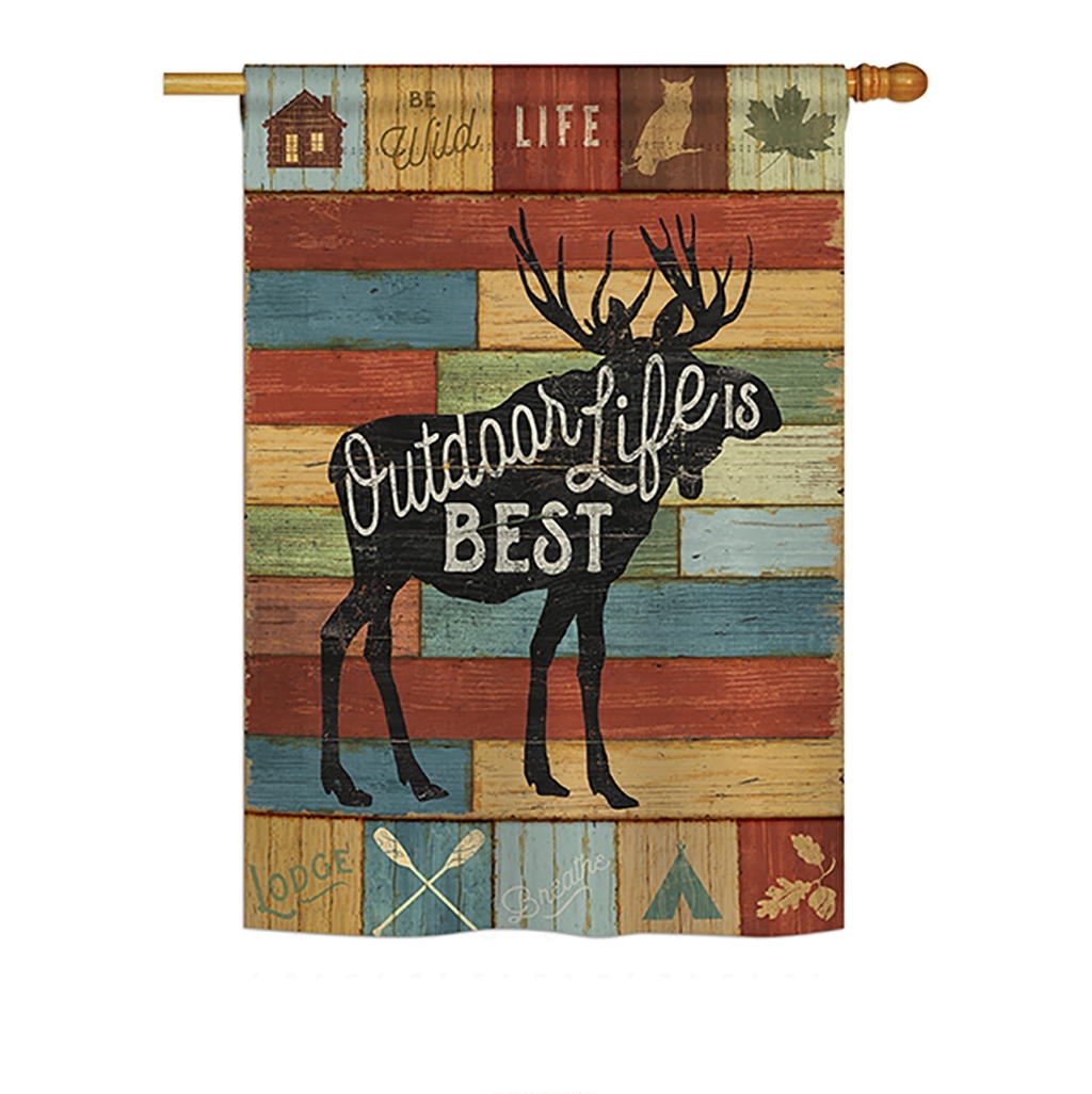 Outdoor Life Is Best House Flag