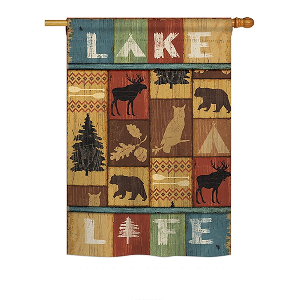 Lake Life House Flag