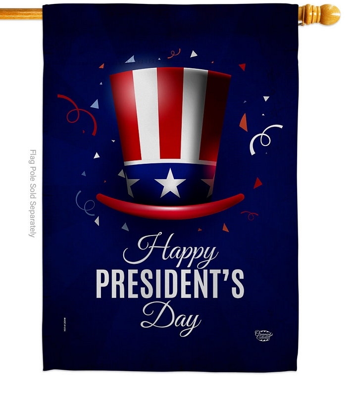 Happy President\'s Day House Flag