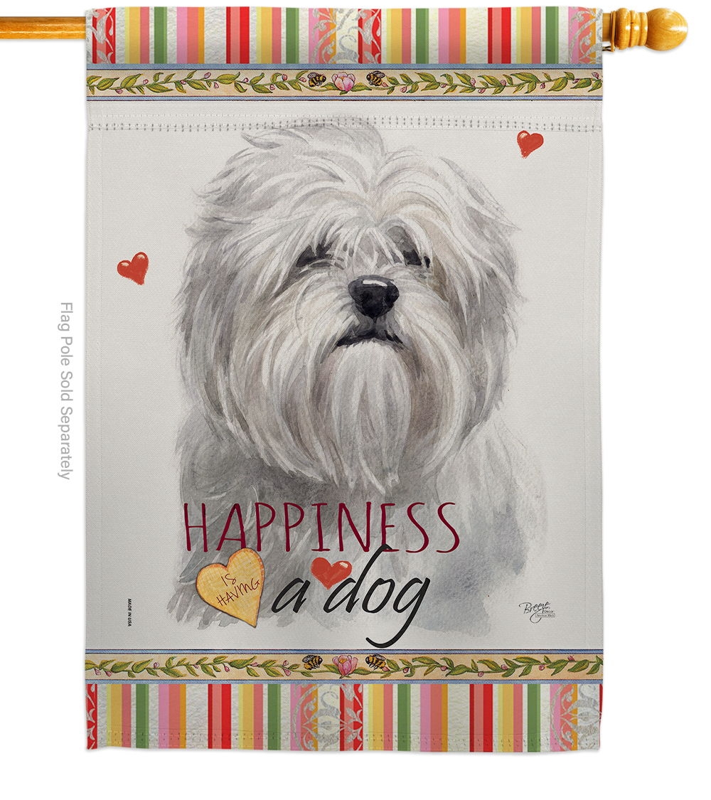 Lhasa Apso Happiness House Flag