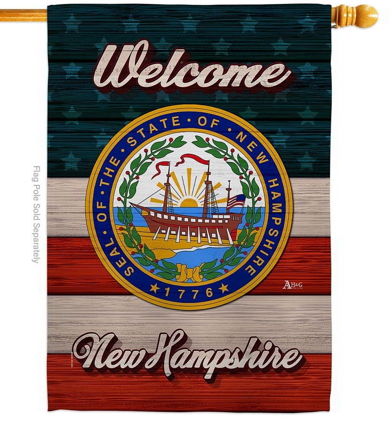 Welcome New Hampshire House Flag