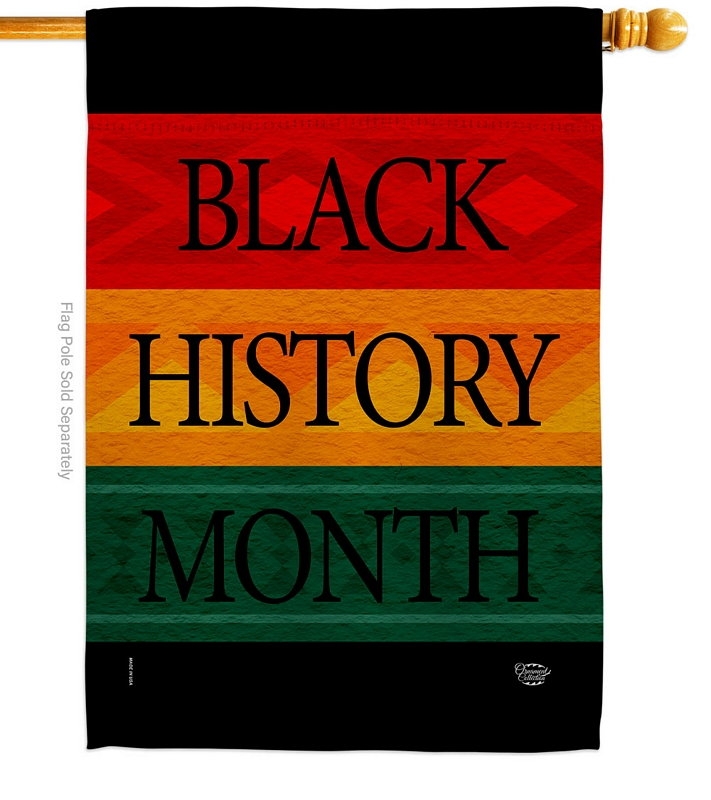 Black History Month Afro House Flag