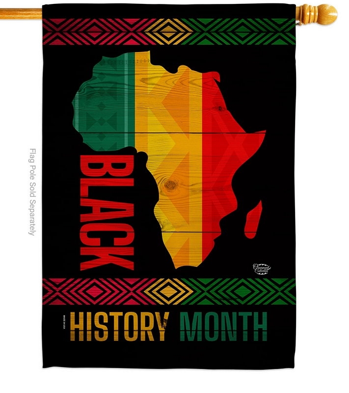I Am Black History Month House Flag