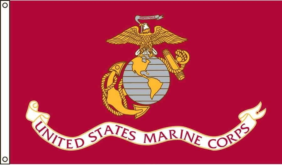 Marine Corps US Made, High Wind Flag 5\' x 8\'