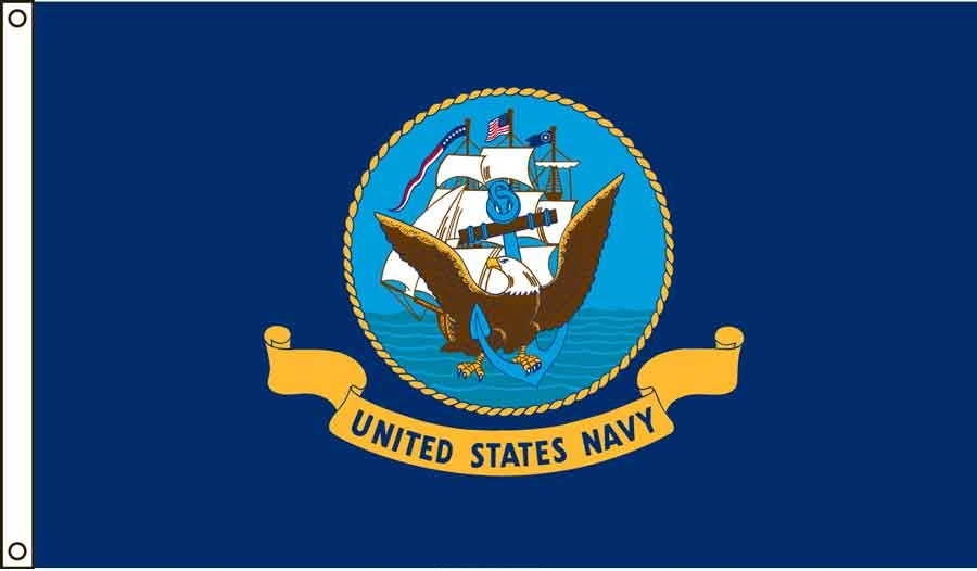 Navy US Made, High Wind Flag 5\' x 8\'