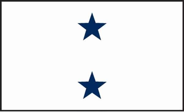 3\' x 5\' 2 Star Non-Seagoing Navy High Wind, US Made Flag