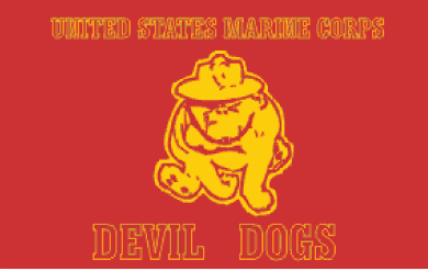 Marine Bull Dogs Screen Print Flag 3x5