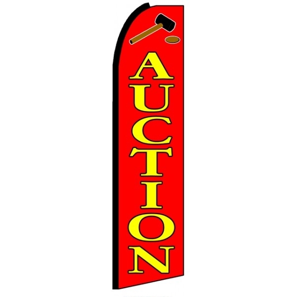 Auction Wind Feather Flag 2.5\' x 11\'