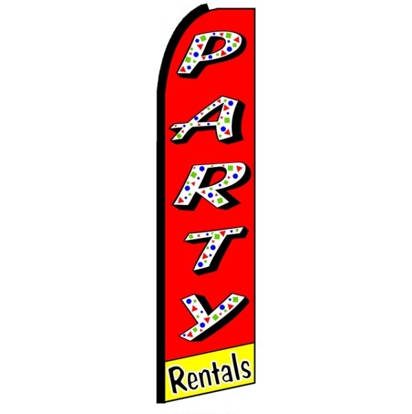 Party Rentals Feather Flag 3\' x 11.5\'