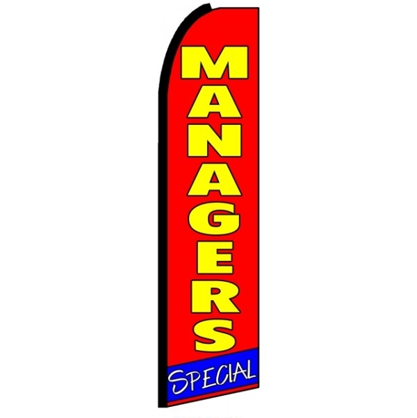 Managers Special Wind Feather Flag 3\' x 11.5\'