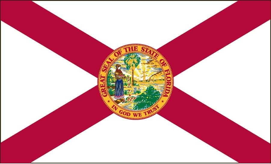 2\' x 3\' Florida State High Wind, US Made Flag