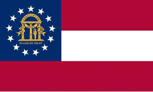 2\' x 3\' Georgia State High Wind, US Made Flag