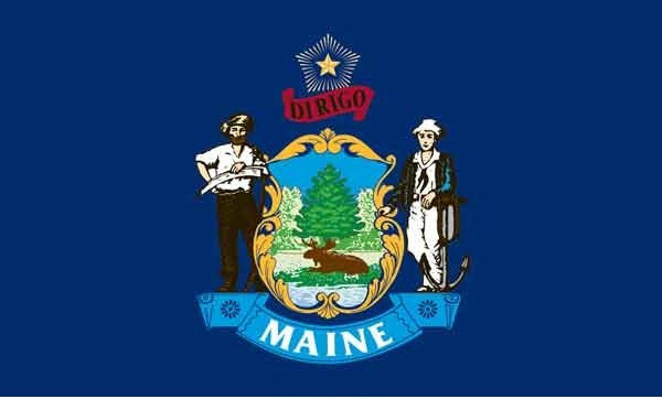 2\' x 3\' Maine State High Wind, US Made Flag