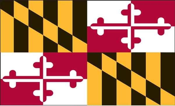 2\' x 3\' Maryland State High Wind, US Made Flag