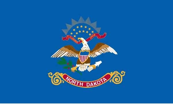 2\' x 3\' North Dakota State High Wind, US Made Flag