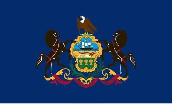 2\' x 3\' Pennsylvania State High Wind, US Made Flag