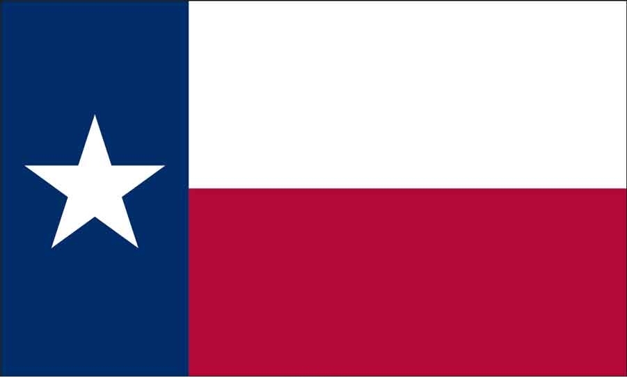 2\' x 3\' Texas State High Wind, US Made Flag