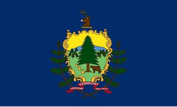 2\' x 3\' Vermont State High Wind, US Made Flag