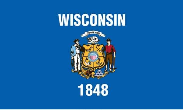 2\' x 3\' Wisconsin State High Wind, US Made Flag