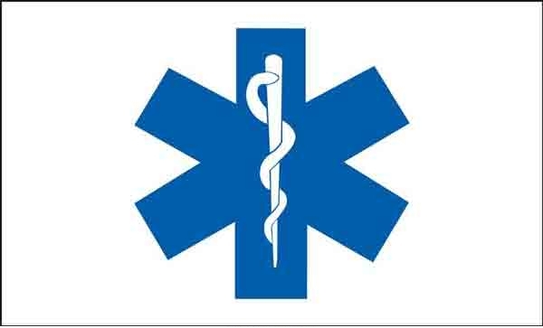 3\' x 5\' Star Of Life US Made, High Wind Flag