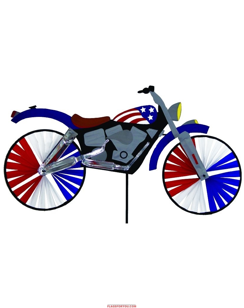 USA Motorcycle Applique Windwheel 20" x 49"