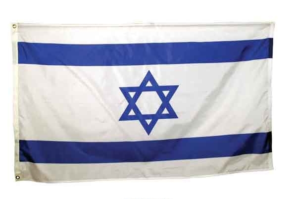 US Made Fringed Nylon Zion (Israel) Indoor Flag 4x6