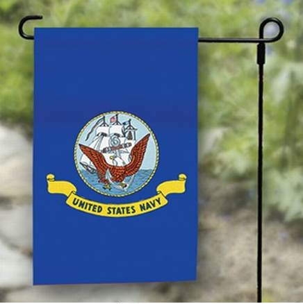 US Made Navy Garden Flag 12" x 18"