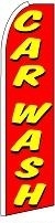Car Wash (Red & Yellow) Feather Flag 3\' x 11.5\'