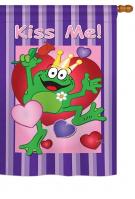 Kiss Me Frog House Flag