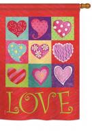 Love Hearts Collage House Flag