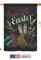 Colorful Easter Eggs House Flag