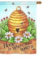 Bee Hive Home House Flag