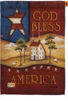God Bless America Decorative House Flag