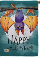 Happy Halloween Bat House Flag