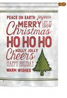 Christmas Wishes Words House Flag