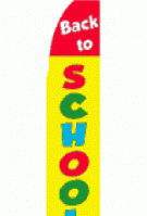 Back to School Sale Wind Feather Flag 2.5\' x 11.5\'