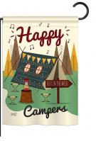 Happy Campers Out in the Wild Garden Flag