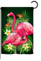 Tropical Flamingo Garden Flag