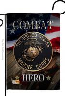 Marine Combat Hero Garden Flag