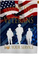 Thank You Veterans Decorative House Flag